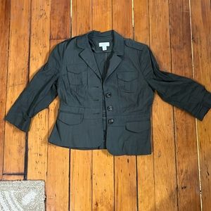 Loft green blazer jacket size 8